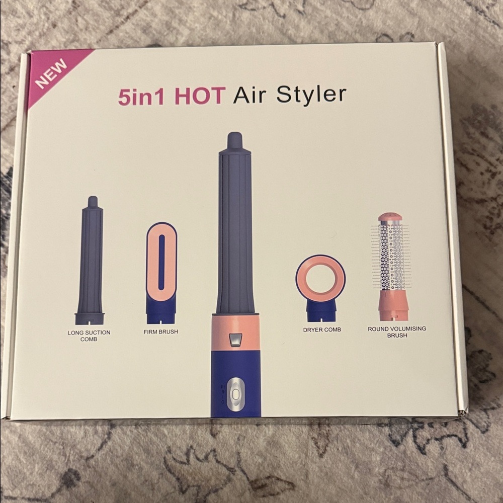 5-in-1 Hot Air Styler in Pink and Blue